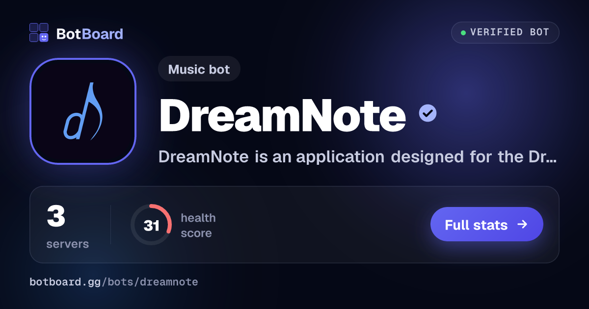 Share card for DreamNote