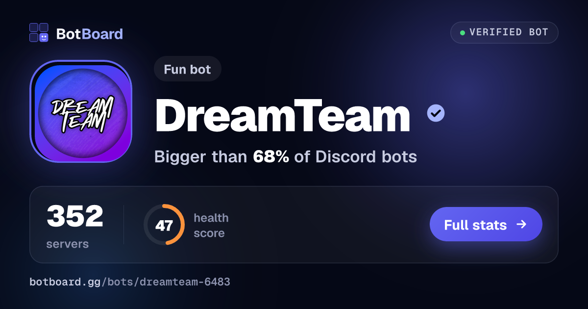 Share card for DreamTeam