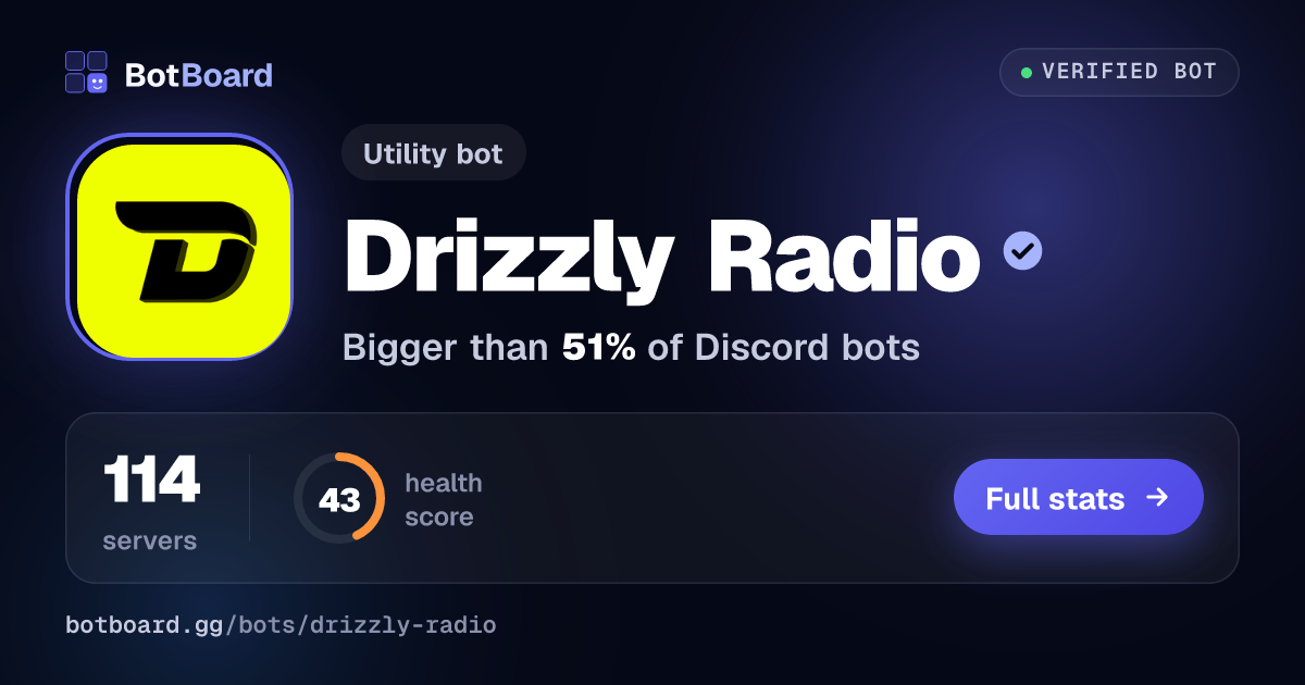 Share card for Drizzly Radio