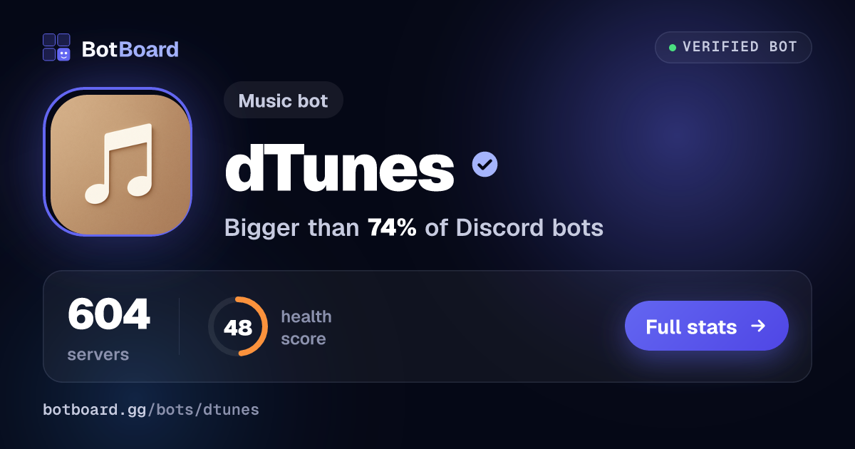 Share card for dTunes