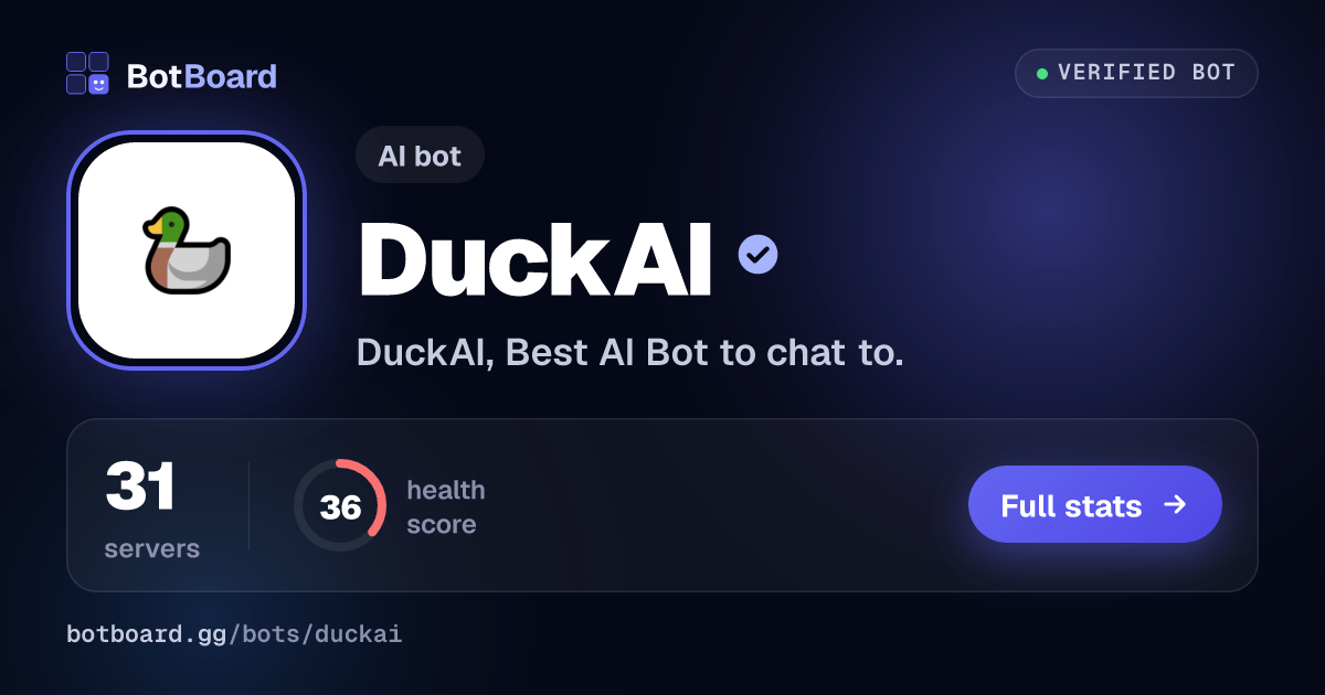 Share card for DuckAI