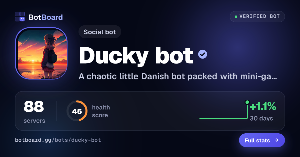 Share card for Ducky bot