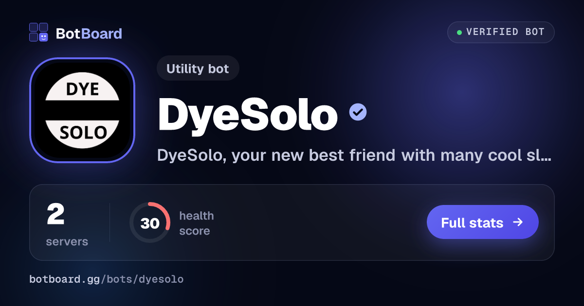 Share card for DyeSolo