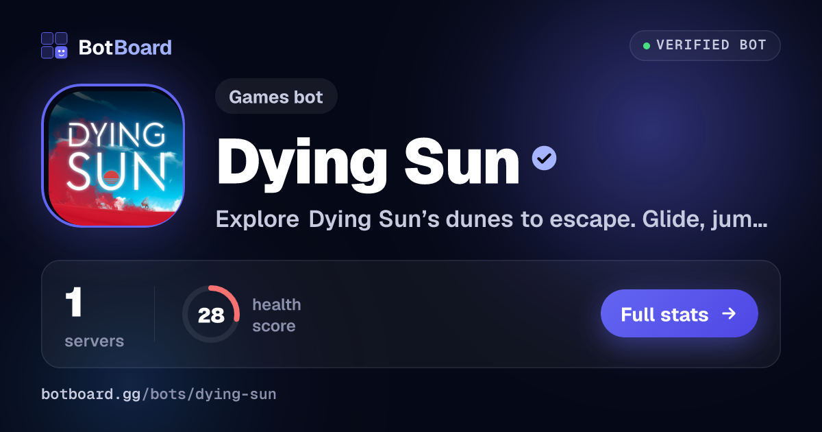 Share card for Dying Sun