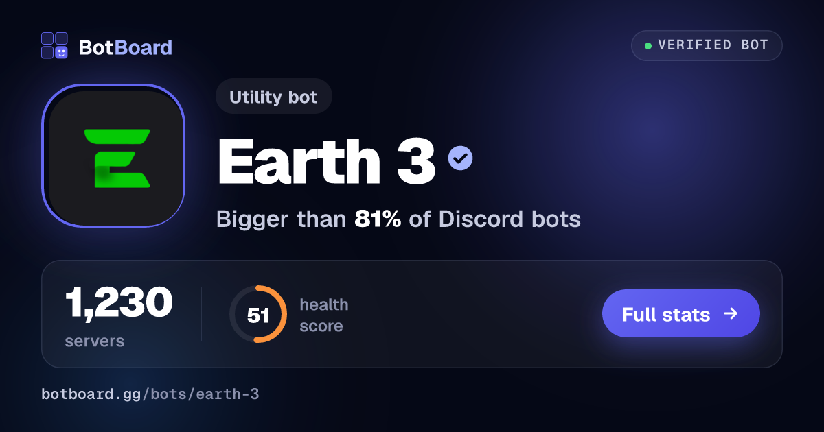 Share card for Earth 3