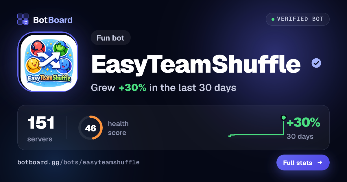 Share card for EasyTeamShuffle