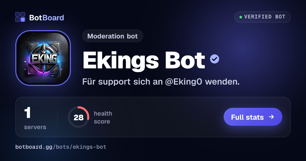 Share card for Ekings Bot