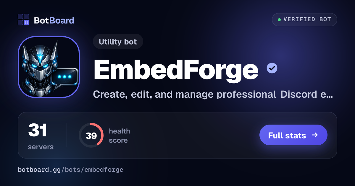 Share card for EmbedForge