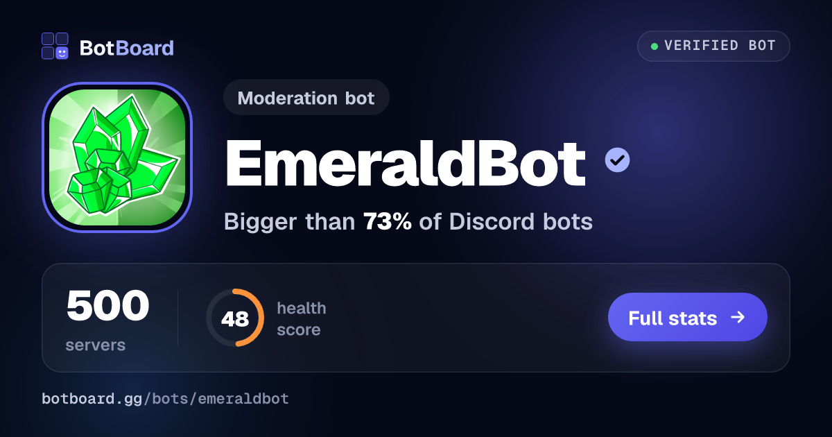 Share card for EmeraldBot
