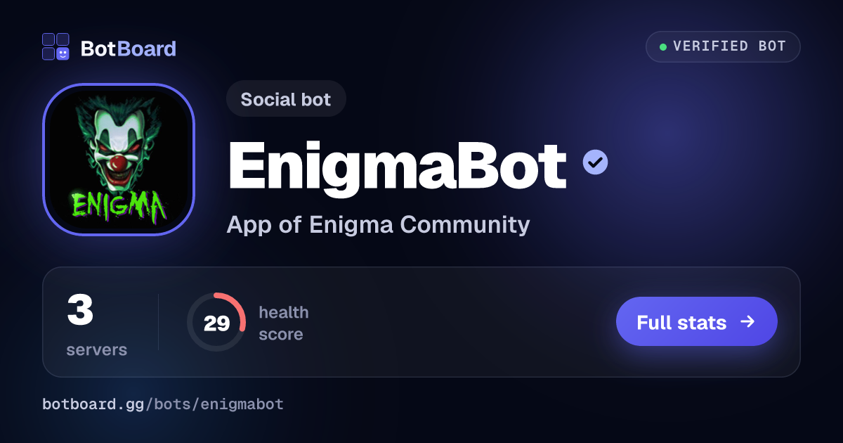 Share card for EnigmaBot