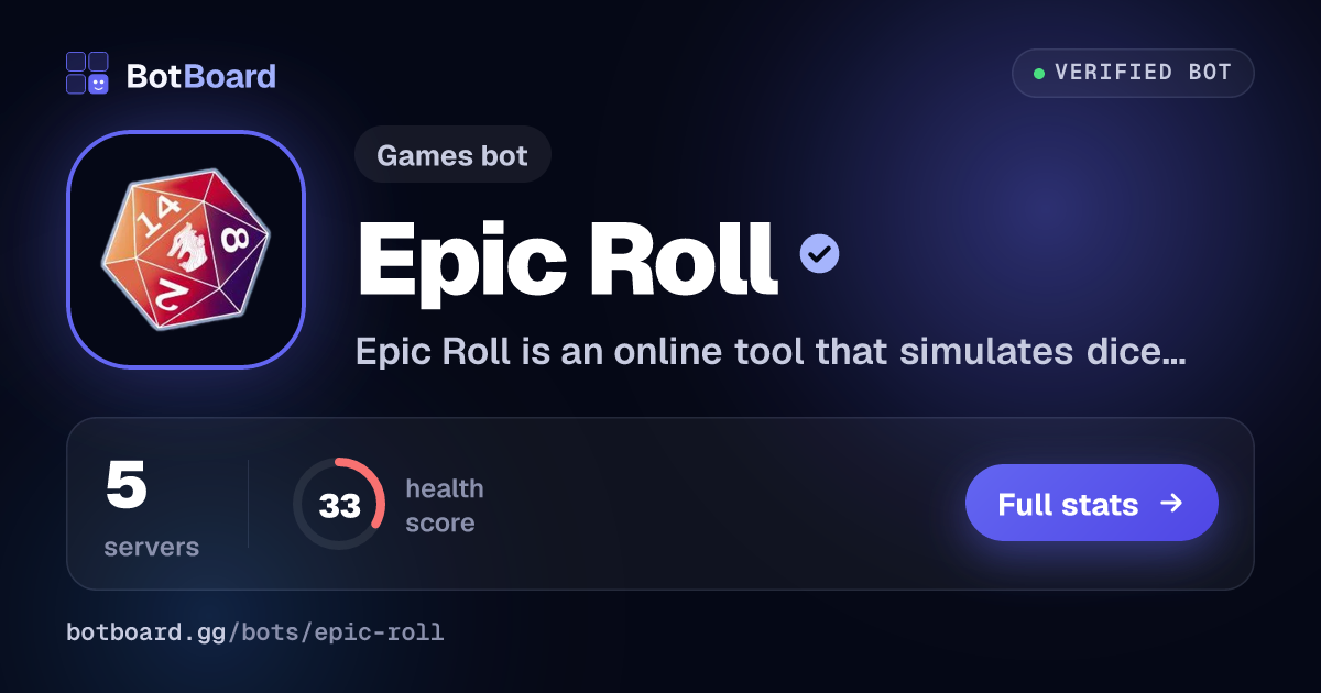 Share card for Epic Roll