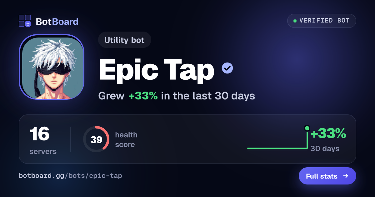 Share card for Epic Tap