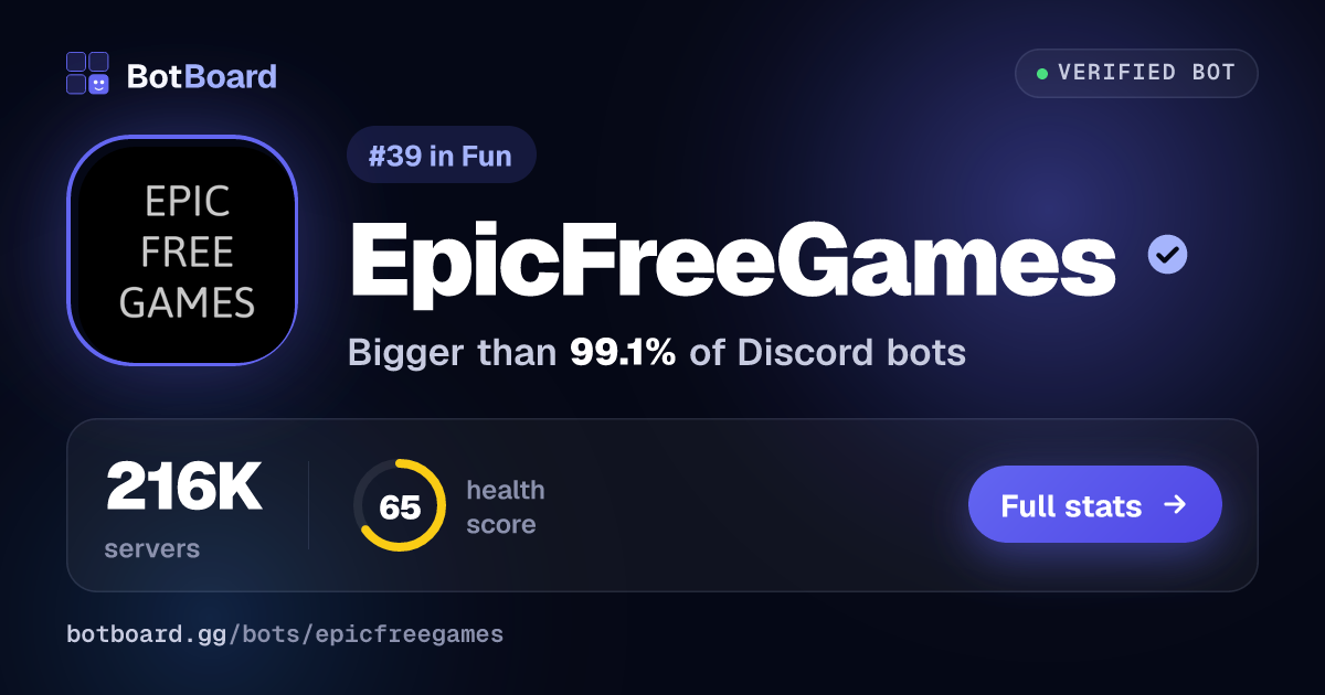 Share card for EpicFreeGames