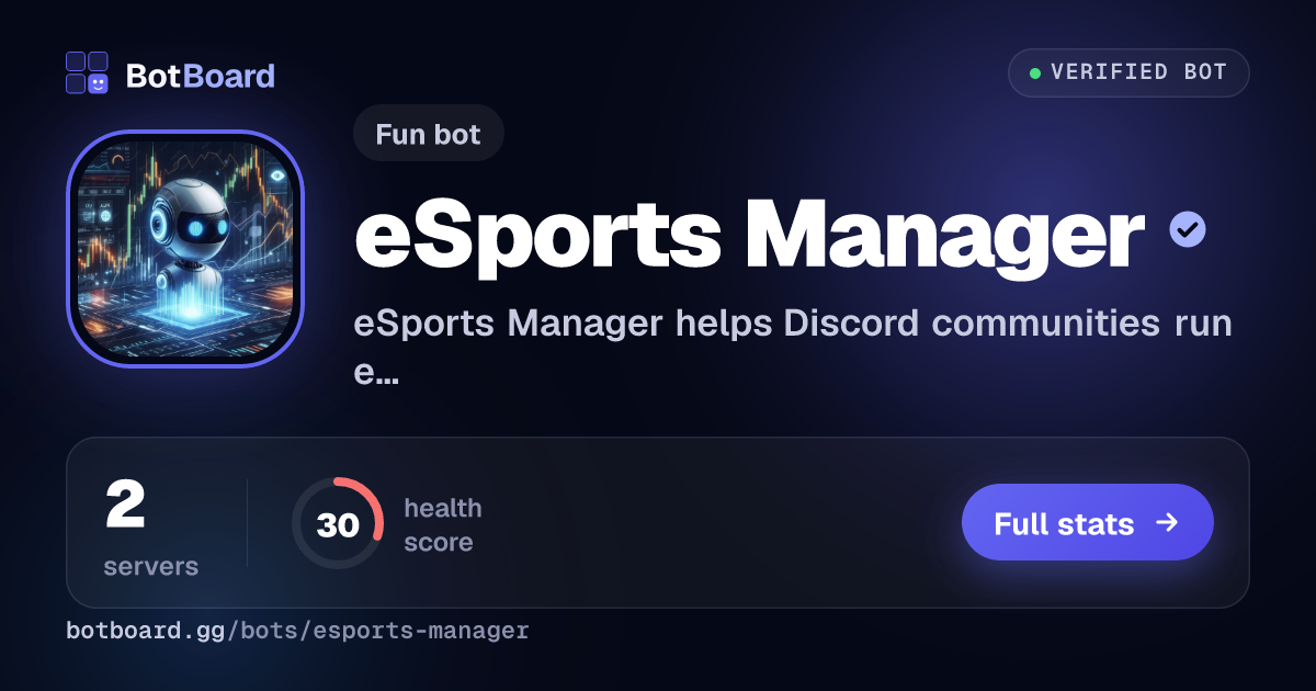 Share card for eSports Manager