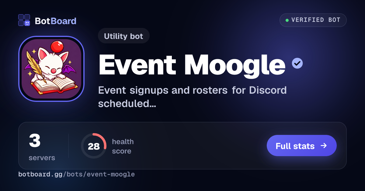 Share card for Event Moogle