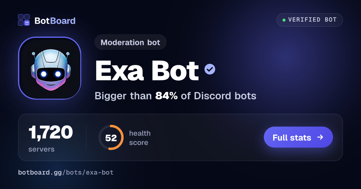 Share card for Exa Bot