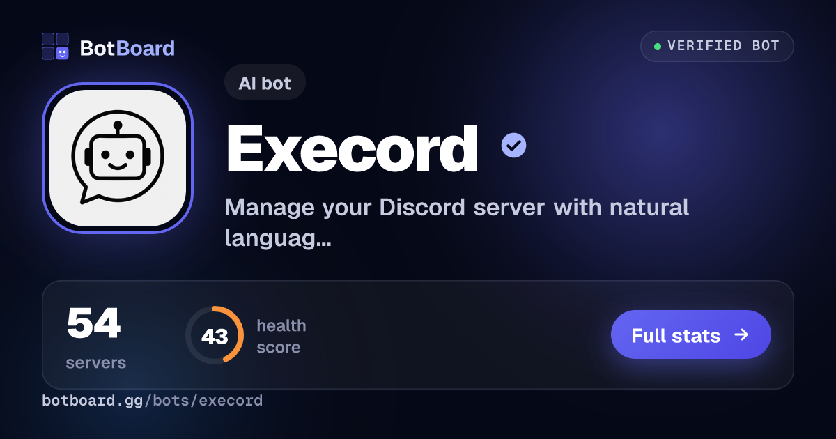 Share card for Execord