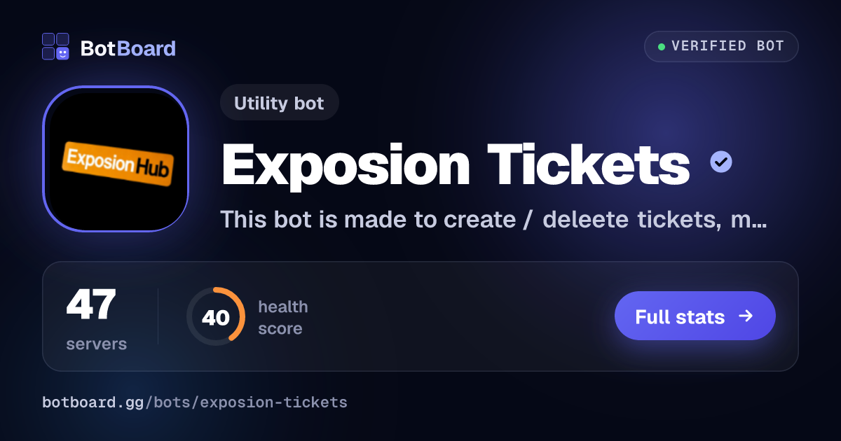 Share card for Exposion Tickets