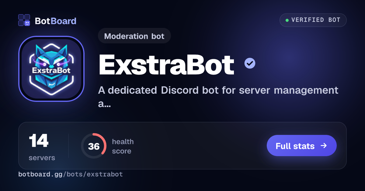 Share card for ExstraBot