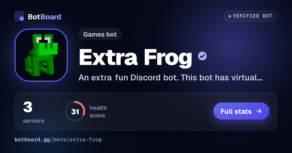 Share card for Extra Frog
