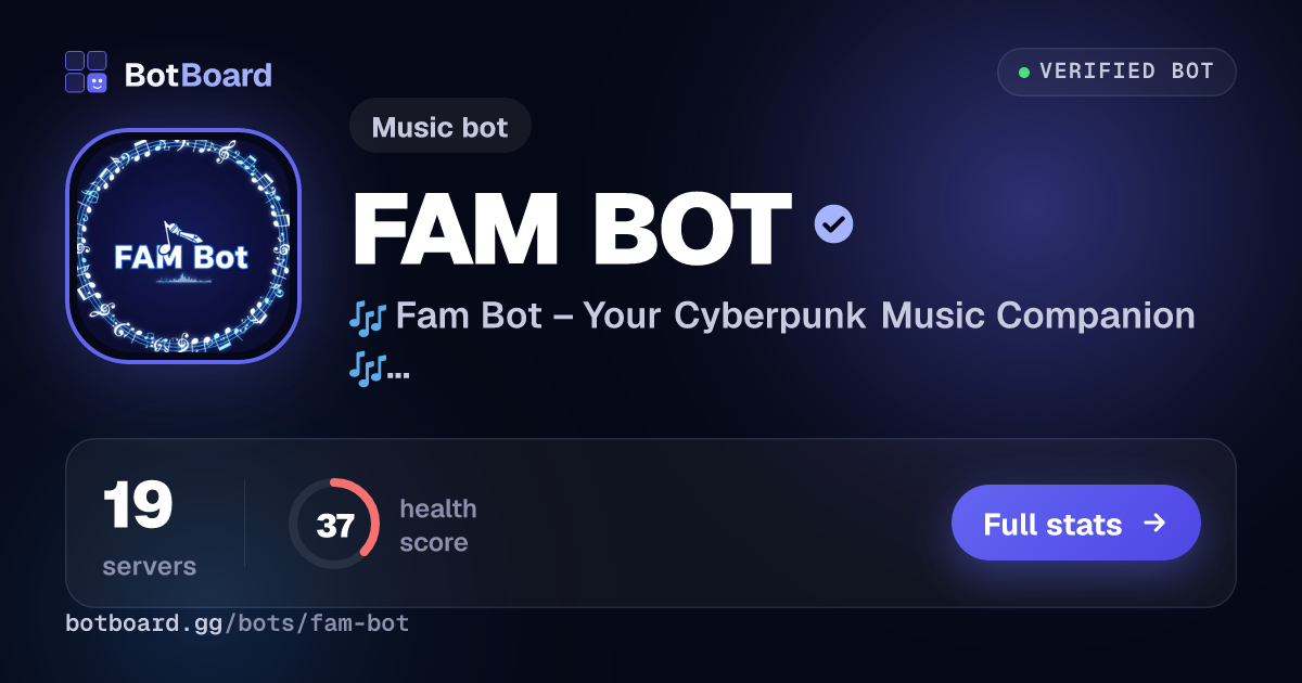 Share card for FAM BOT