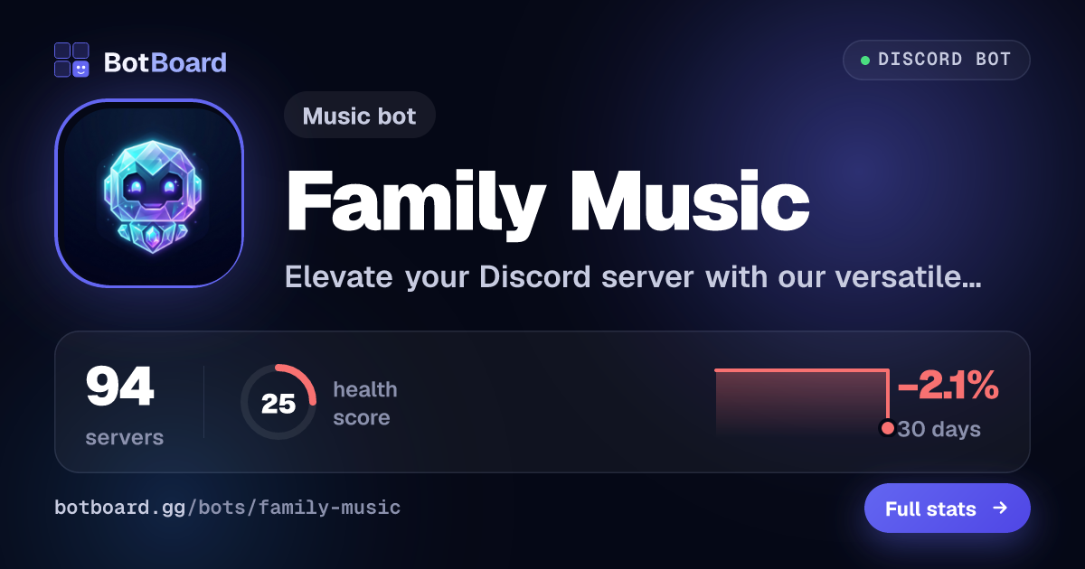 Share card for Family Music 🌙