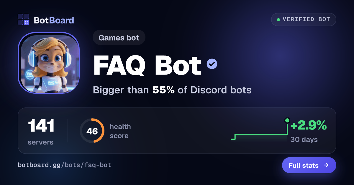 Share card for FAQ Bot