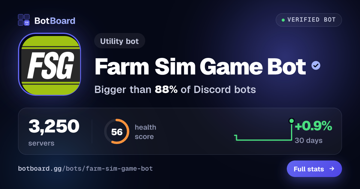 Share card for Farm Sim Game Bot