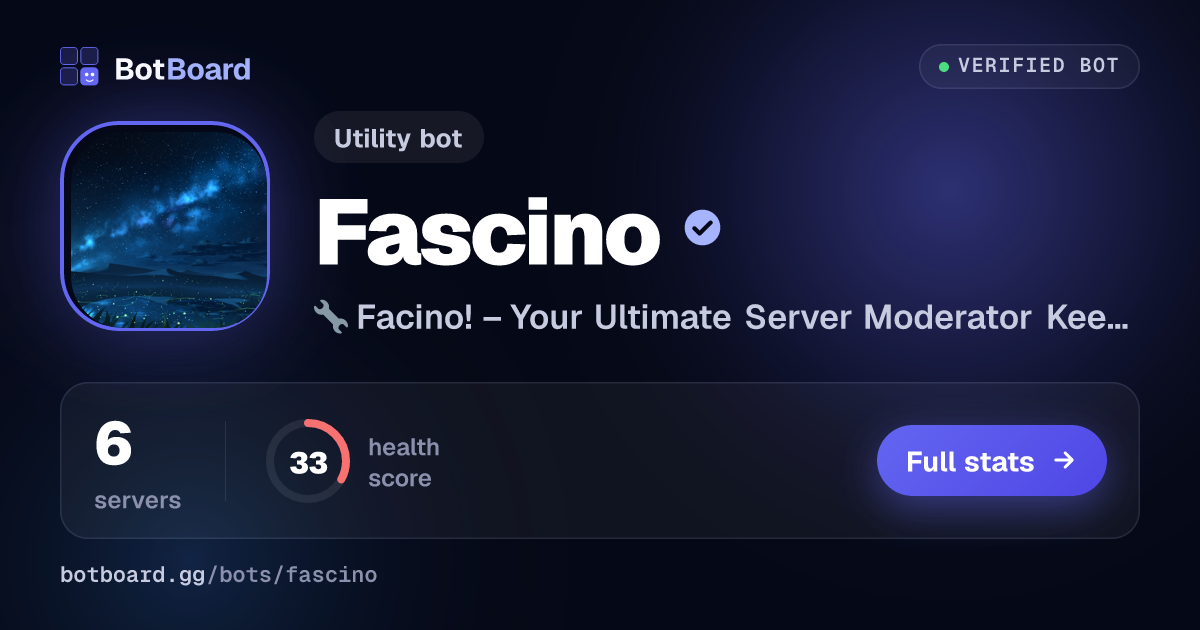 Share card for Fascino