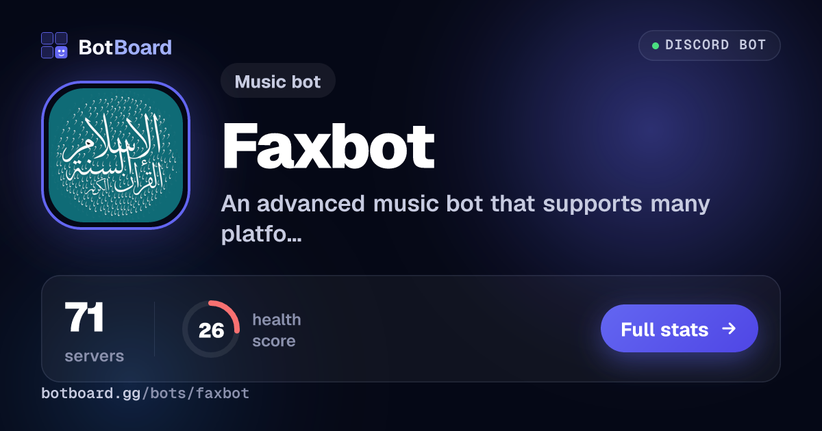 Share card for Faxbot ♪