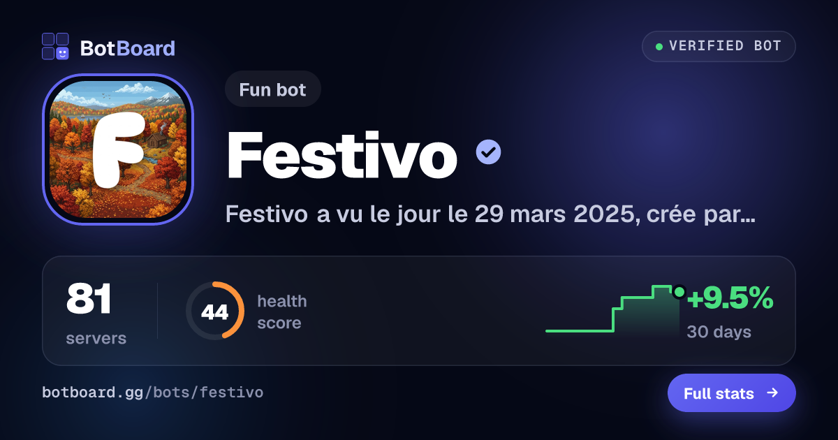 Share card for Festivo