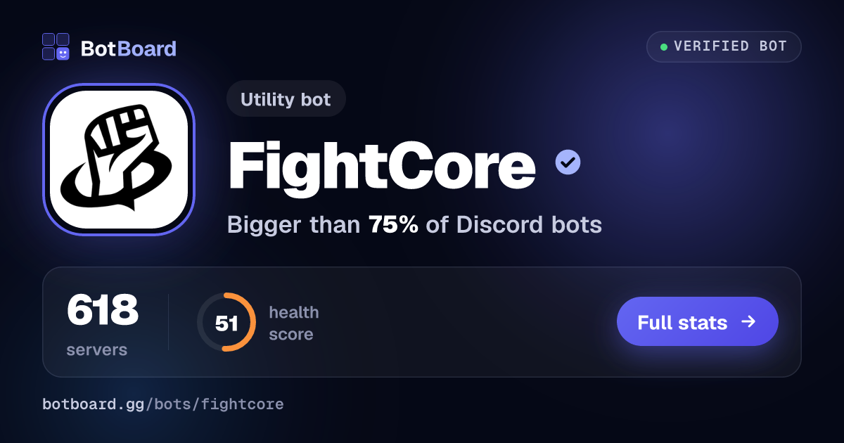 Share card for FightCore