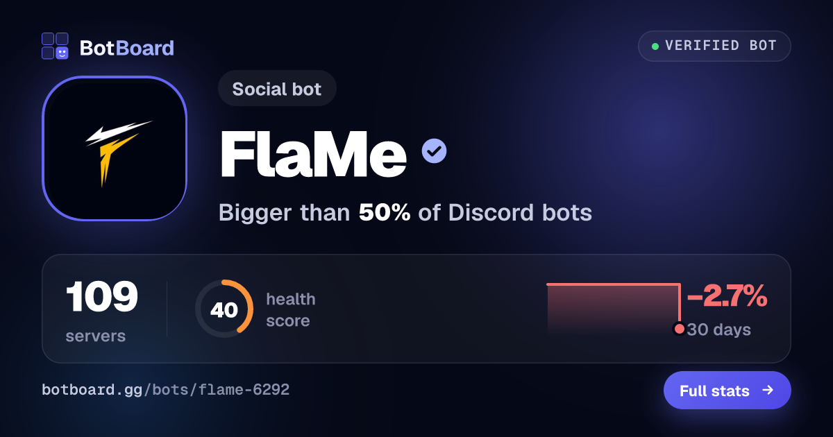 Share card for FlaMe
