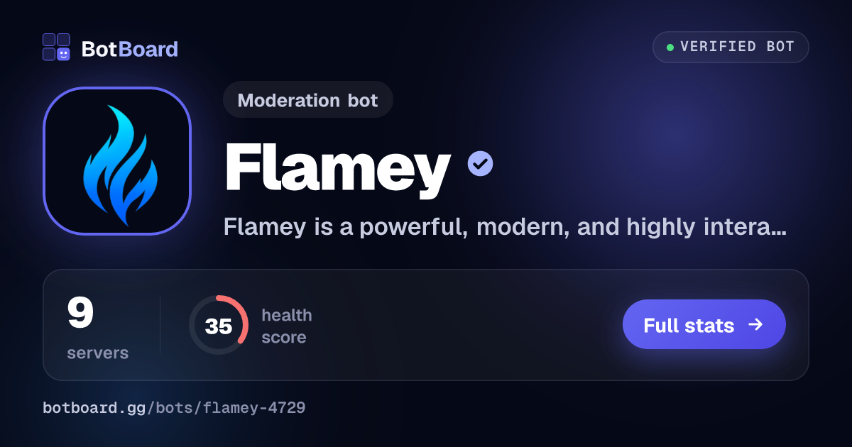 Share card for Flamey