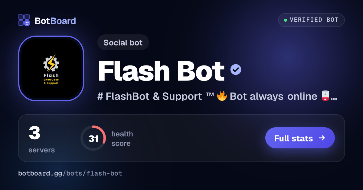 Share card for Flash Bot