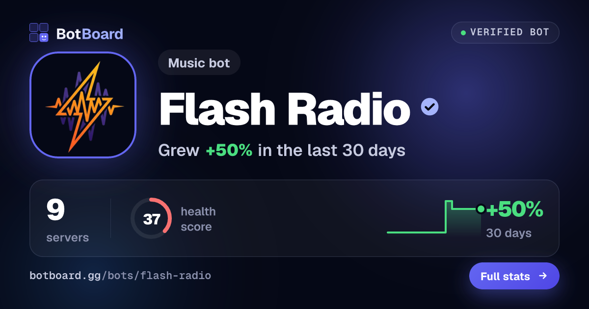 Share card for Flash Radio