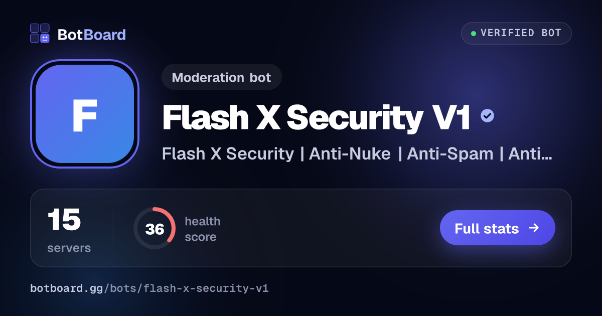Share card for Flash X Security V1