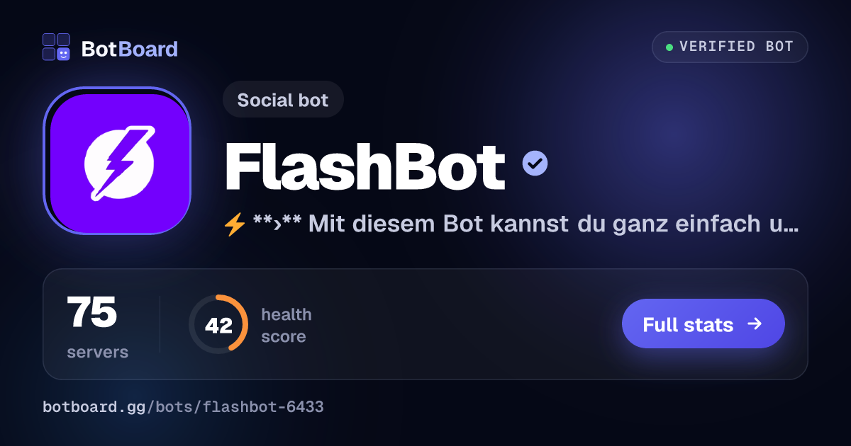 Share card for FlashBot