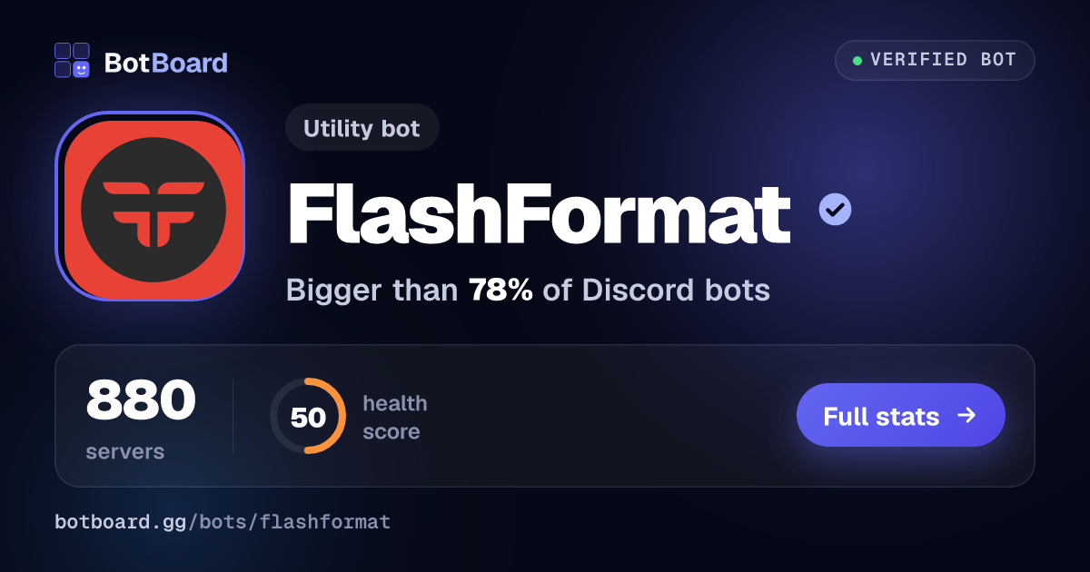 Share card for FlashFormat