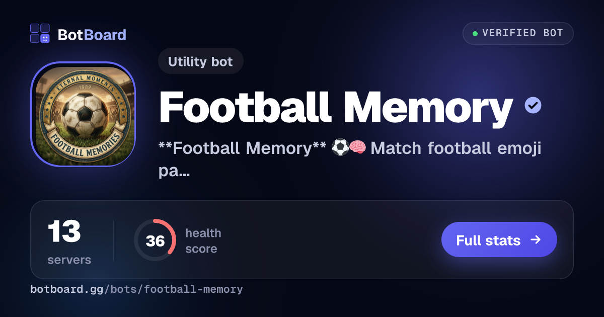 Share card for Football Memory