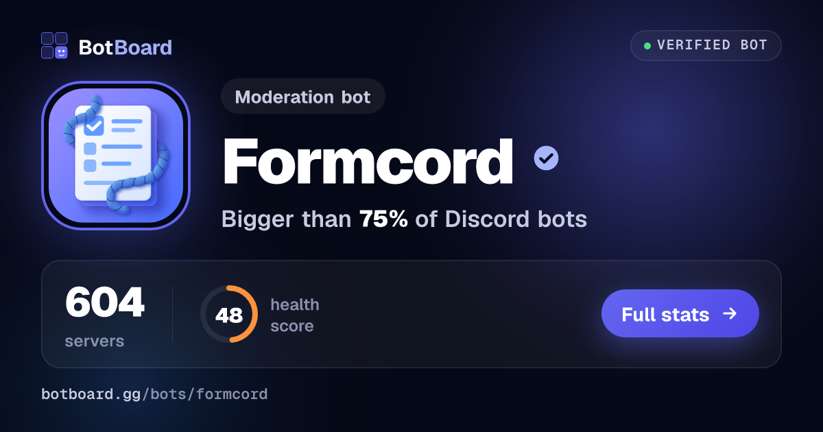 Share card for Formcord