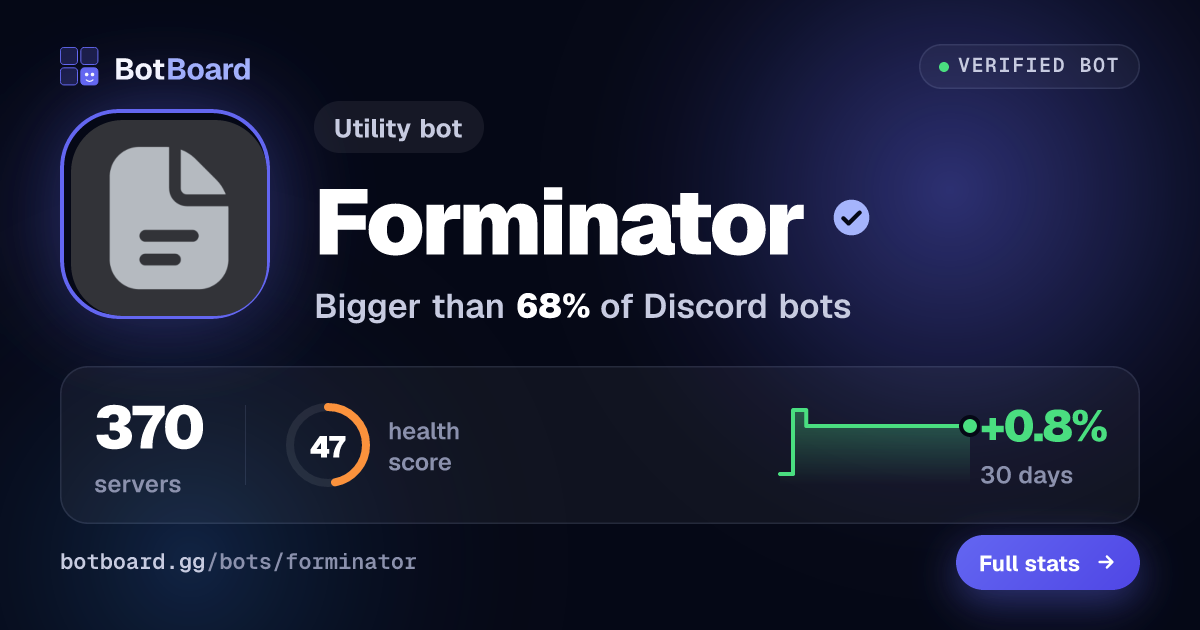Share card for Forminator