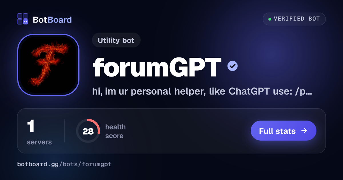 Share card for forumGPT