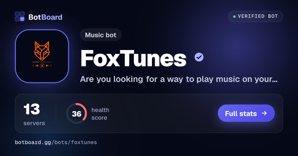 Share card for FoxTunes