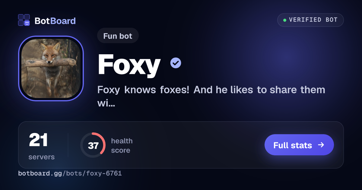 Share card for Foxy