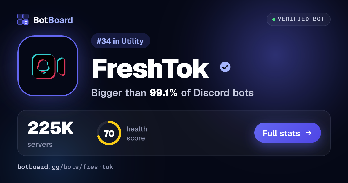 Share card for FreshTok