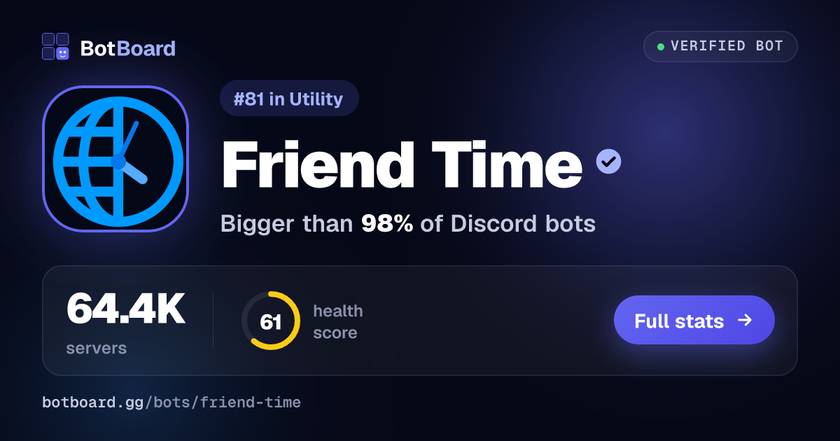 Share card for Friend Time