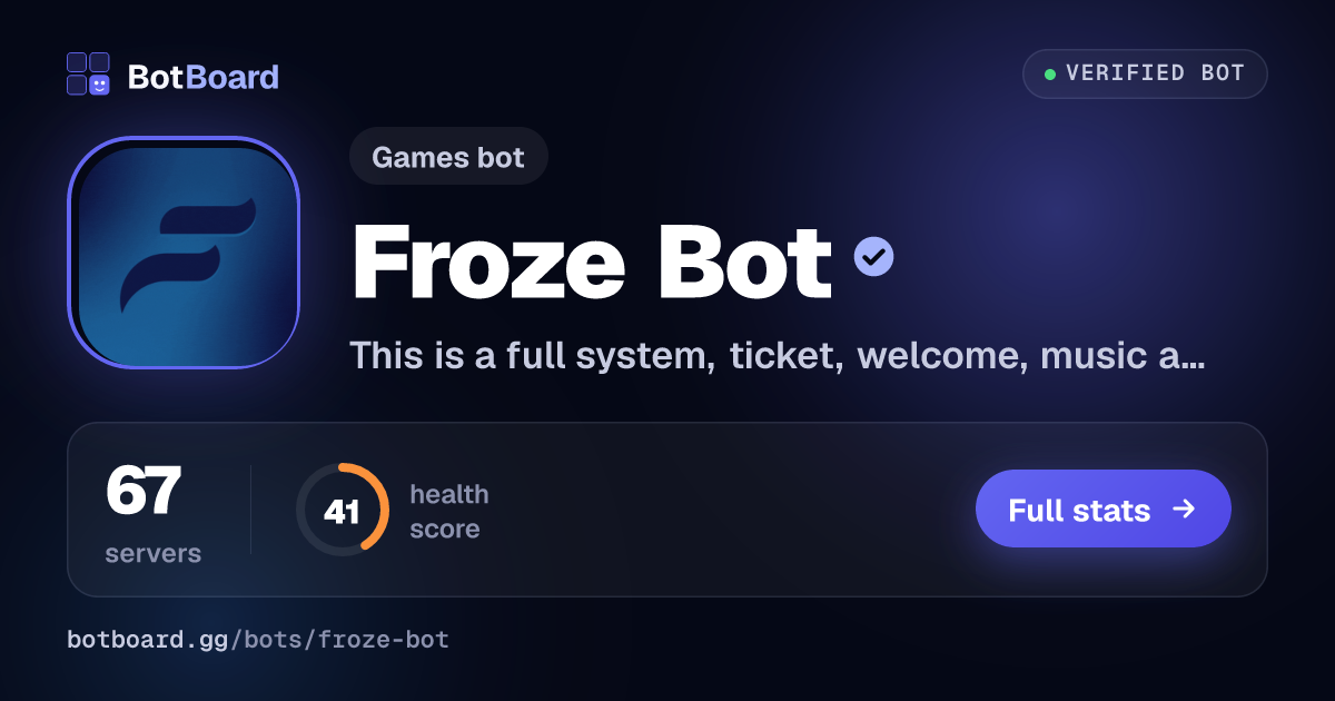 Share card for Froze Bot