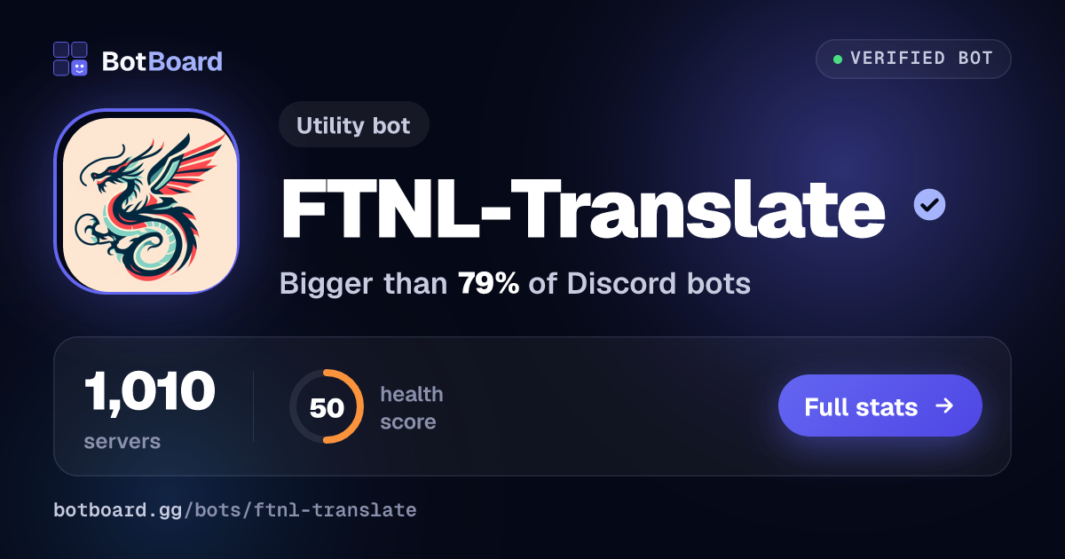 Share card for FTNL-Translate
