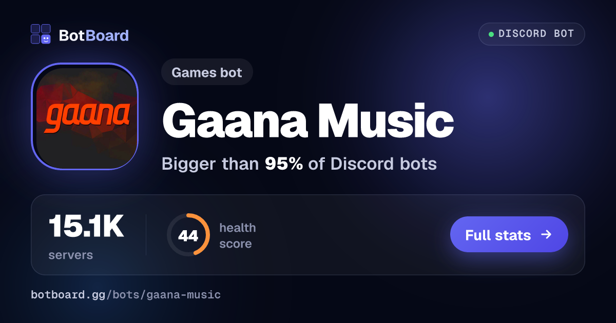 Share card for Gaana Music